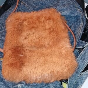 Wilson's leather fur crossbody purse